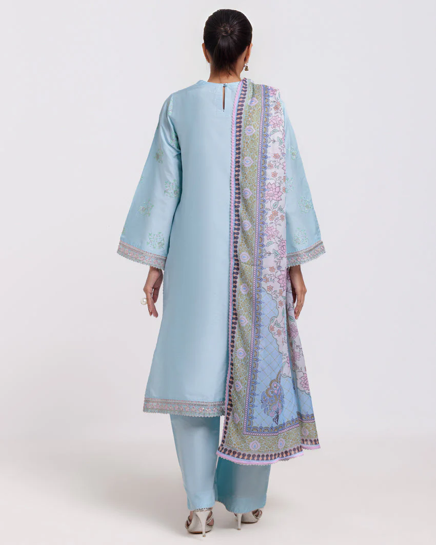 L-Blue-Cotton Net-3 Piece (WPS25FE3024)  (Y-158) J(112) - Image 2