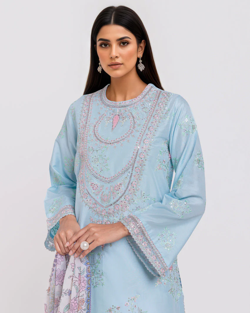 L-Blue-Cotton Net-3 Piece (WPS25FE3024)  (Y-158) J(112) - Image 3