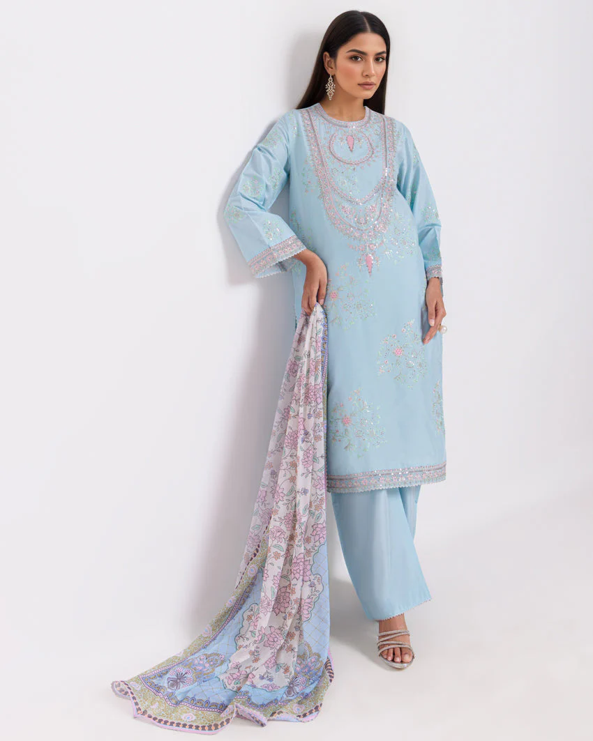 L-Blue-Cotton Net-3 Piece (WPS25FE3024)  (Y-158) J(112) - Image 4