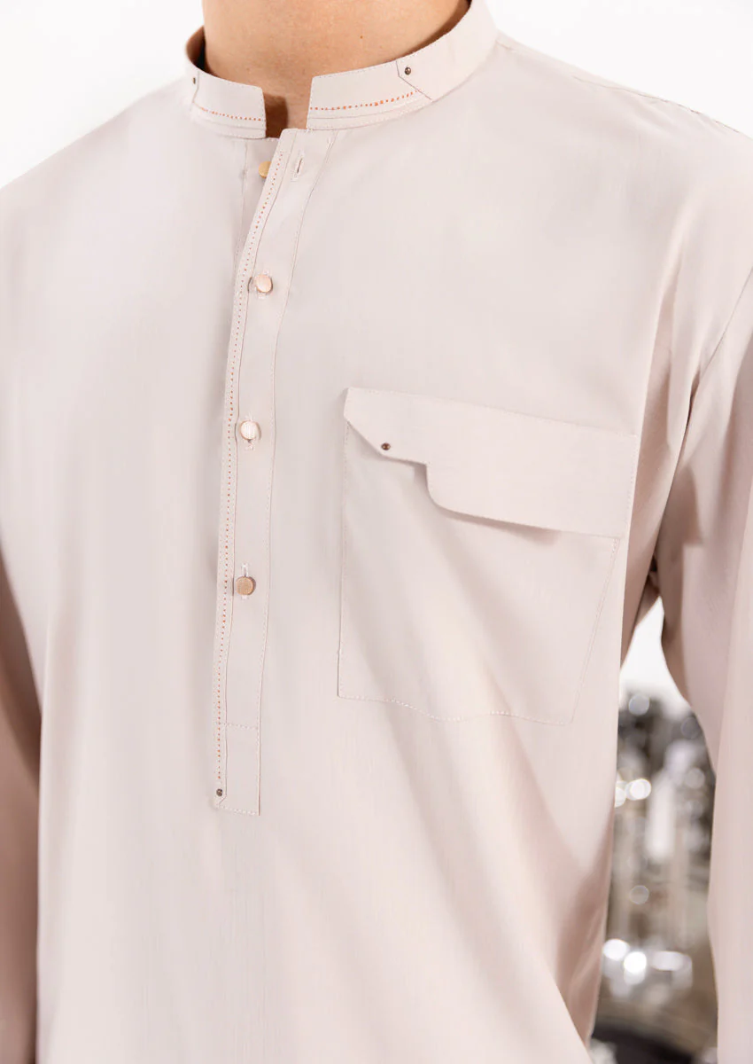 L-Peach-Blended-Kurta Shalwar - (M25KSS1015) J(53) Y-B-8 - Image 4