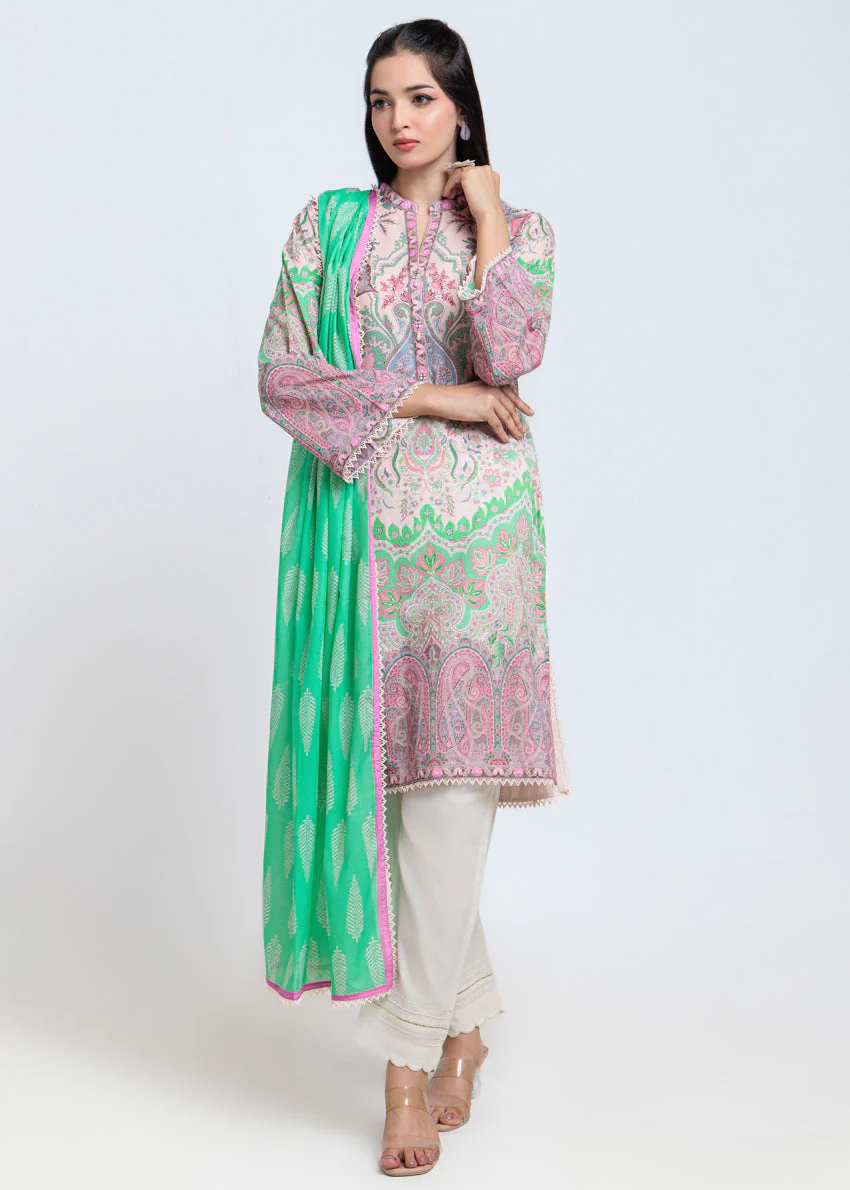 L-Pink-Cambric-2 Piece (WPSDPBS25B8S6) J(114) Y-113 - Image 3