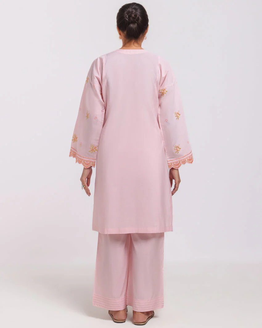 L-Pink-Cotton Silk-2 Piece (WPS252SE3059) J(115) - Image 2