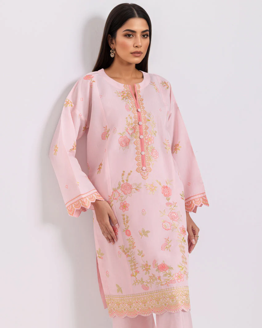 L-Pink-Cotton Silk-2 Piece (WPS252SE3059) J(115) - Image 4