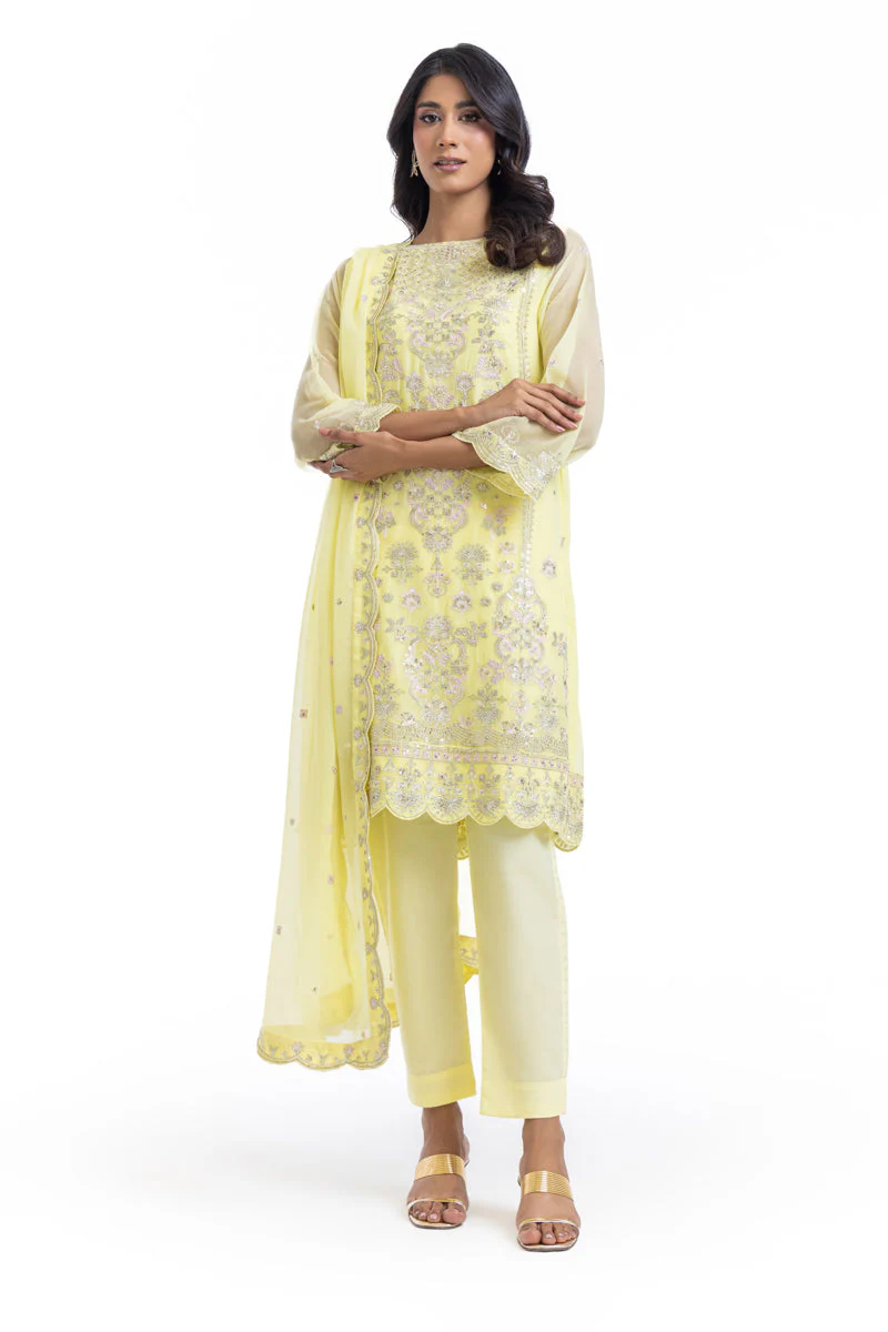 L-Yellow-Chiffon-3 Piece (WU3PSLS25AF4P) J(FW15) (Y-117)