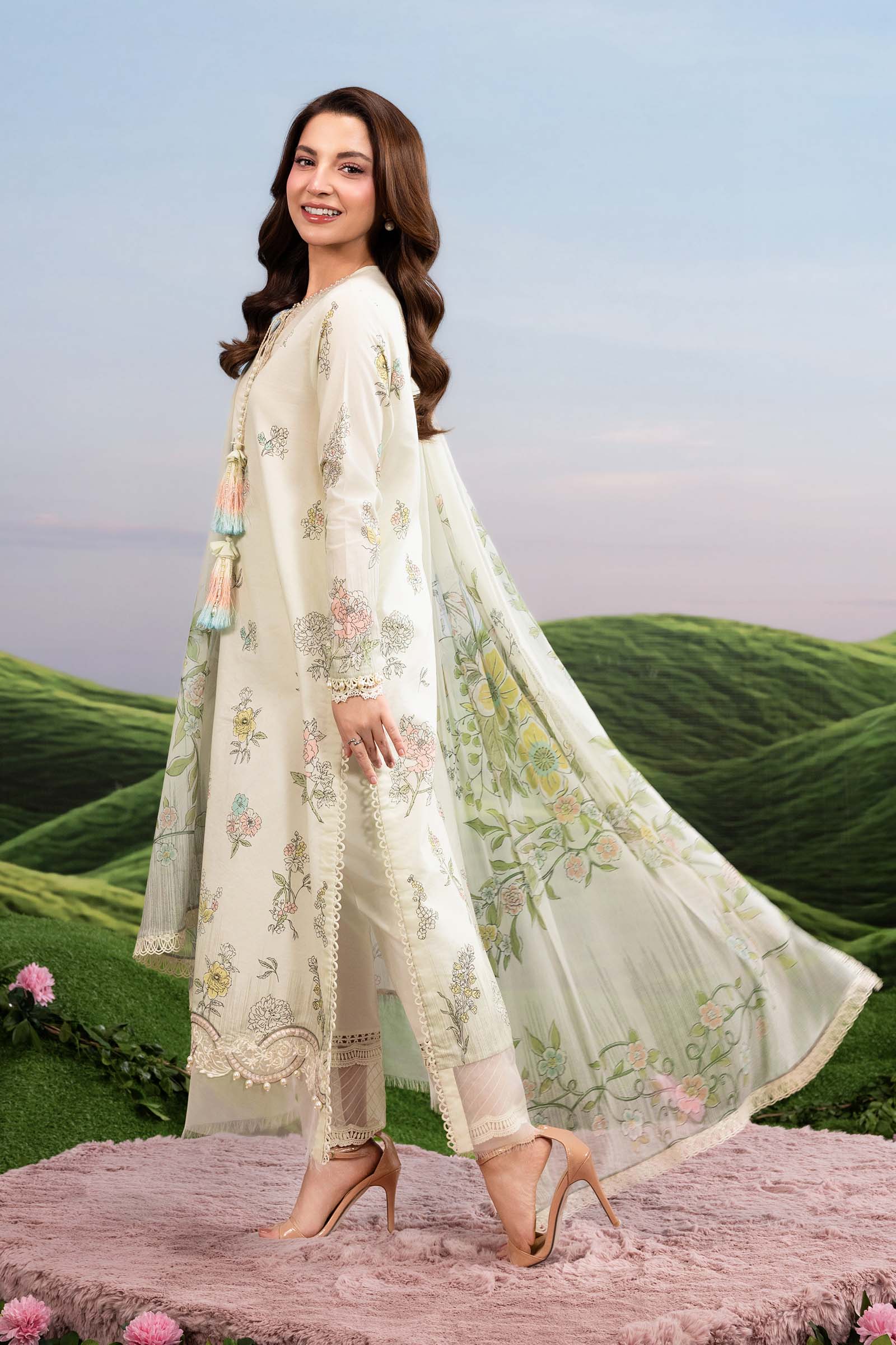 Maria B Stitched Embroidered 3 Piece D2A J(93) NY 168 - Image 6