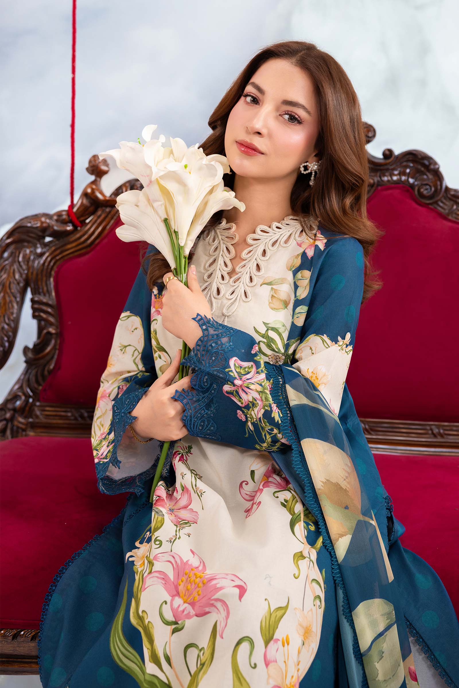 Maria B Stitched Embroidered 3 Piece D5B J(14&15)) NY 167 - Image 4