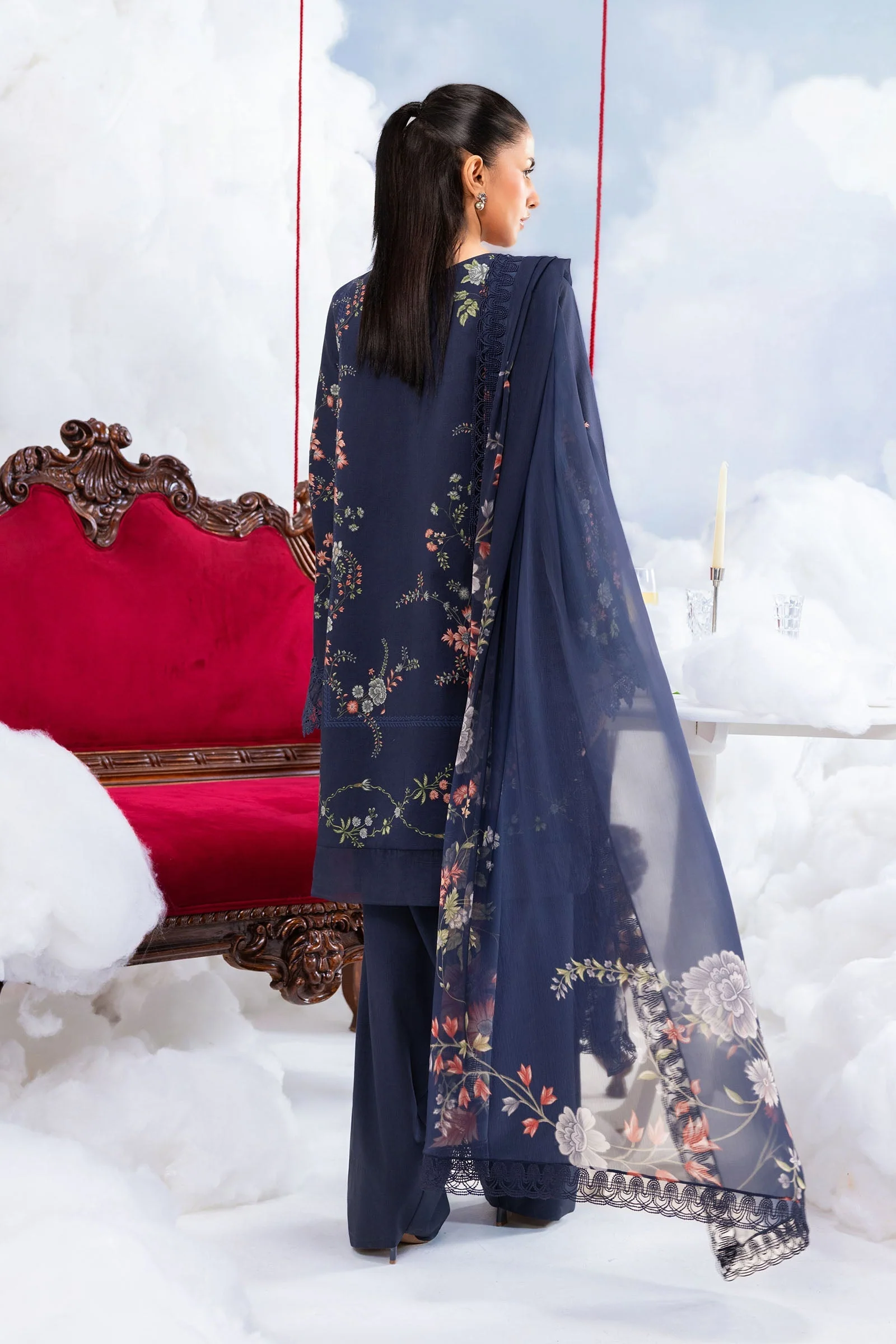 Maria B Stitched Embroidered 3 Piece D7B J(40) NY 170 - Image 2