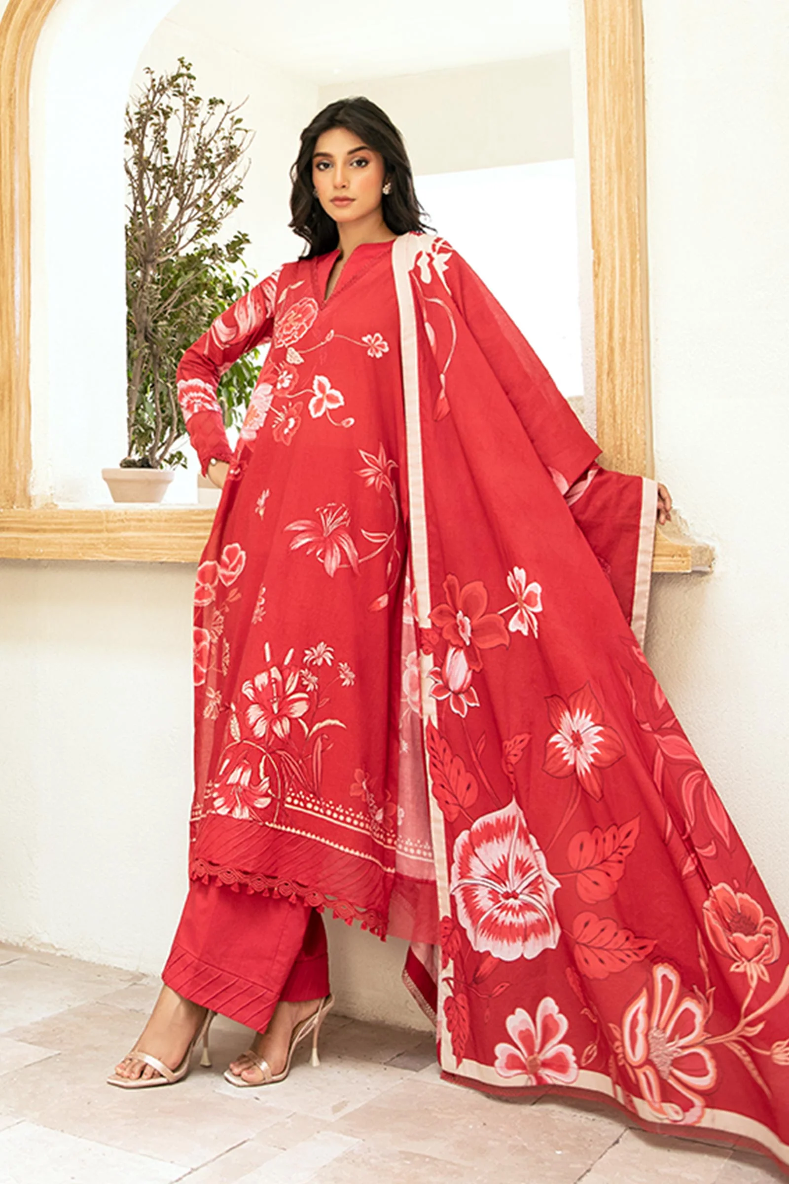 Maria B Stitched Lawn 3 Piece 2026 02 J(92) - Image 3
