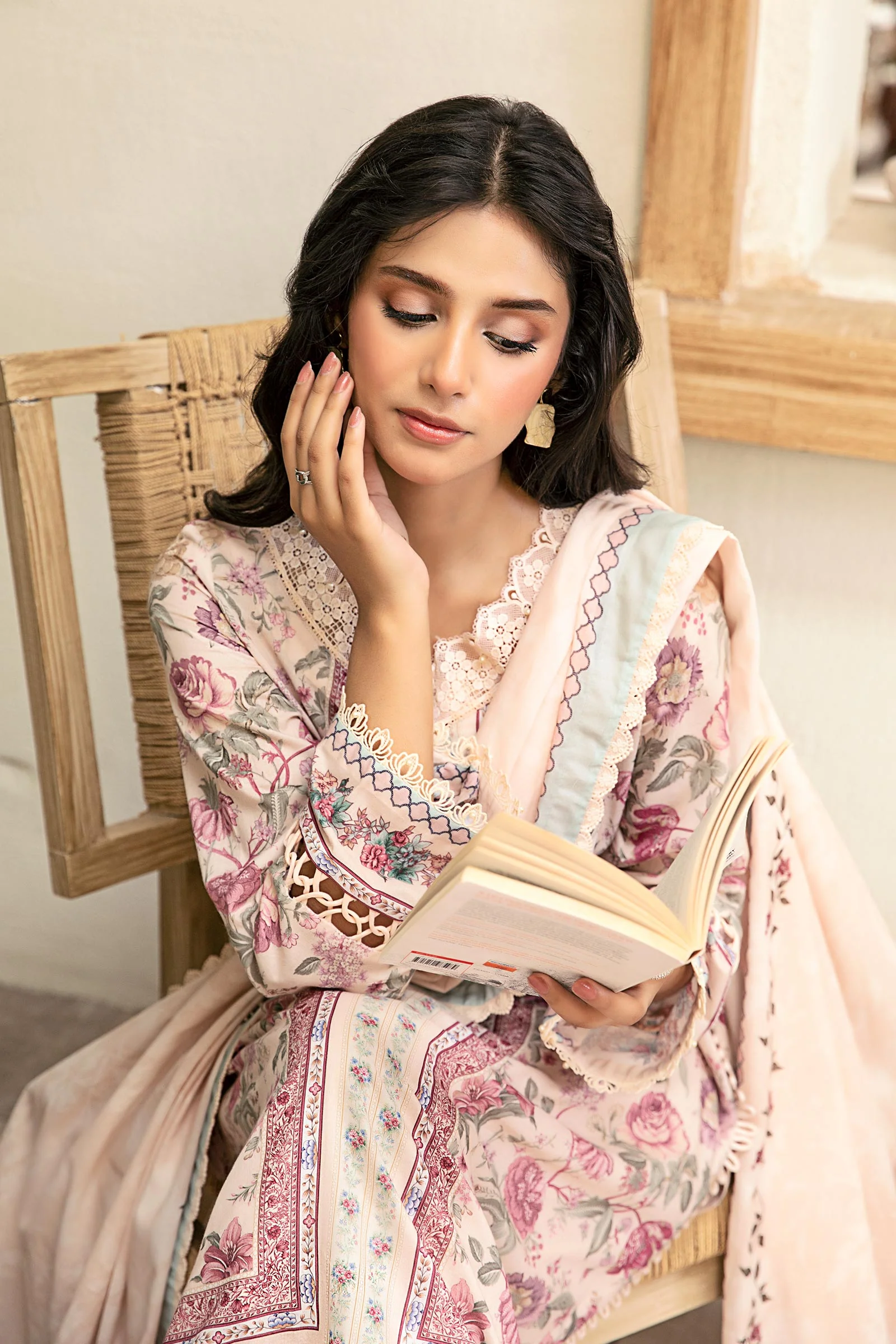 Maria B Stitched Lawn 3 Piece 2026 04 (J95) - Image 2