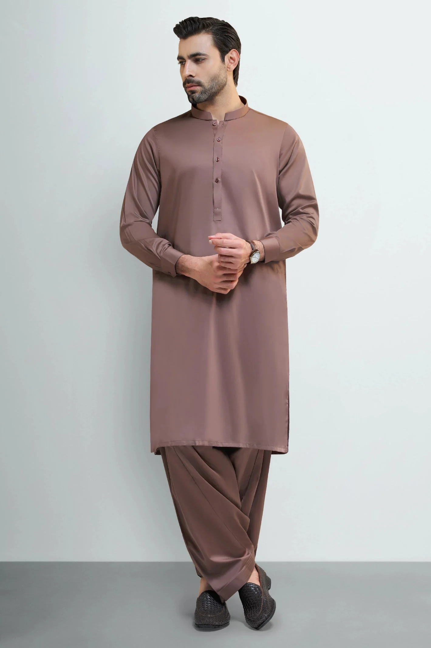 Men Kameez S3halwar EG3737 Y(F-24) J(M11B) J(M14R) J(M15BL) Rust - Image 2