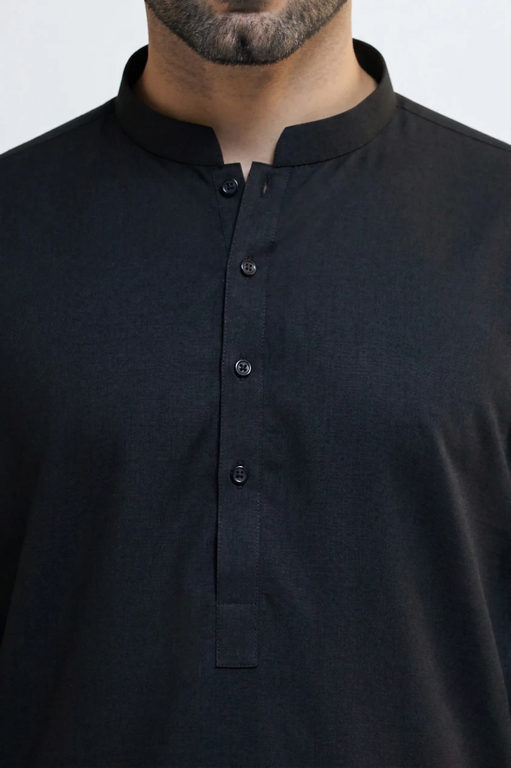 Men Kameez Shalwar EG3737 Y(F-24) J(M11B) J(M14R) J(M15BL) Black - Image 2