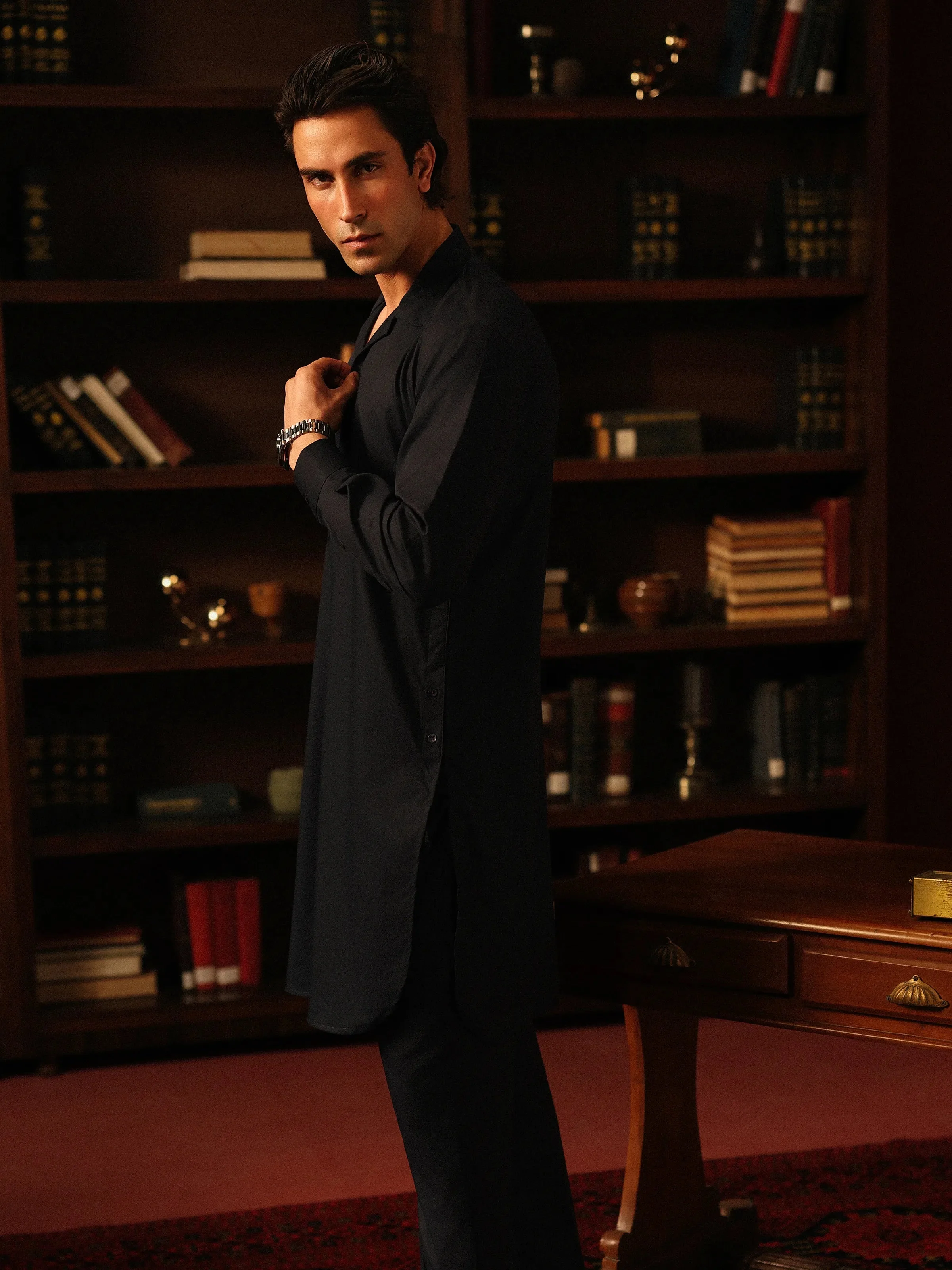 Men Kurta Pajama Tailored EMTKPT5-080 Y(F1-2) J(22) - Image 3
