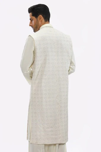 Men Kurta Shalwar & Overcoat set DIG23-05 - Image 3