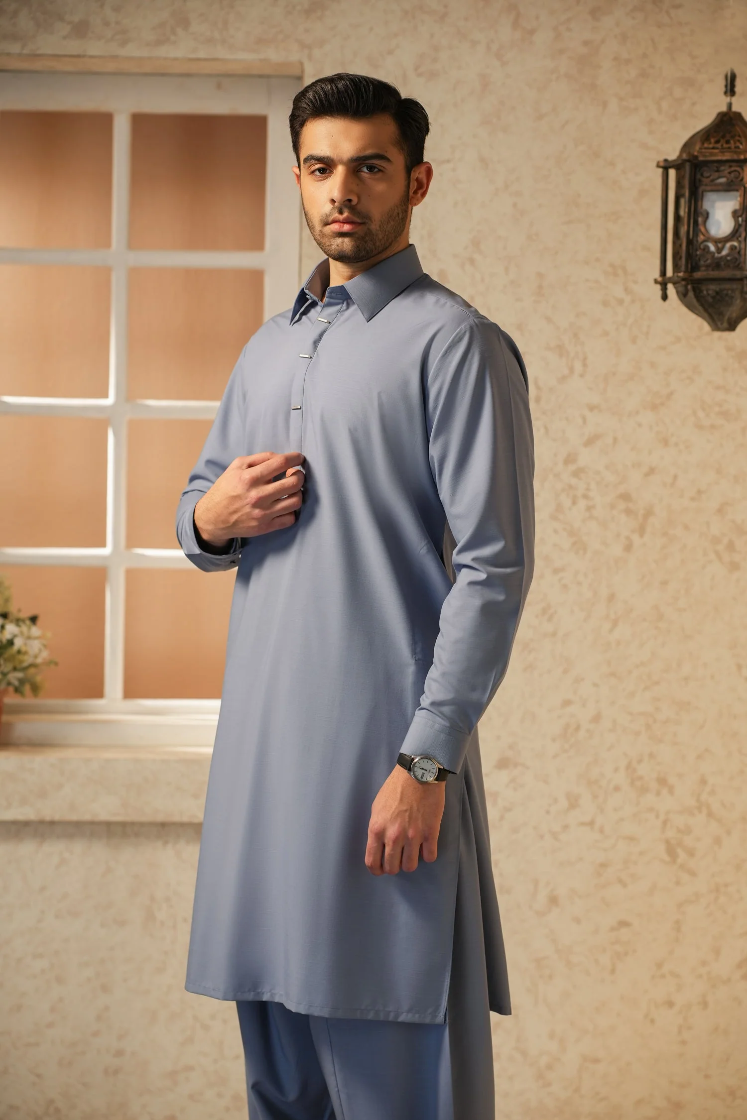 Men Luxury Kurta Shalwar WWSF2610 F-14 - Image 4