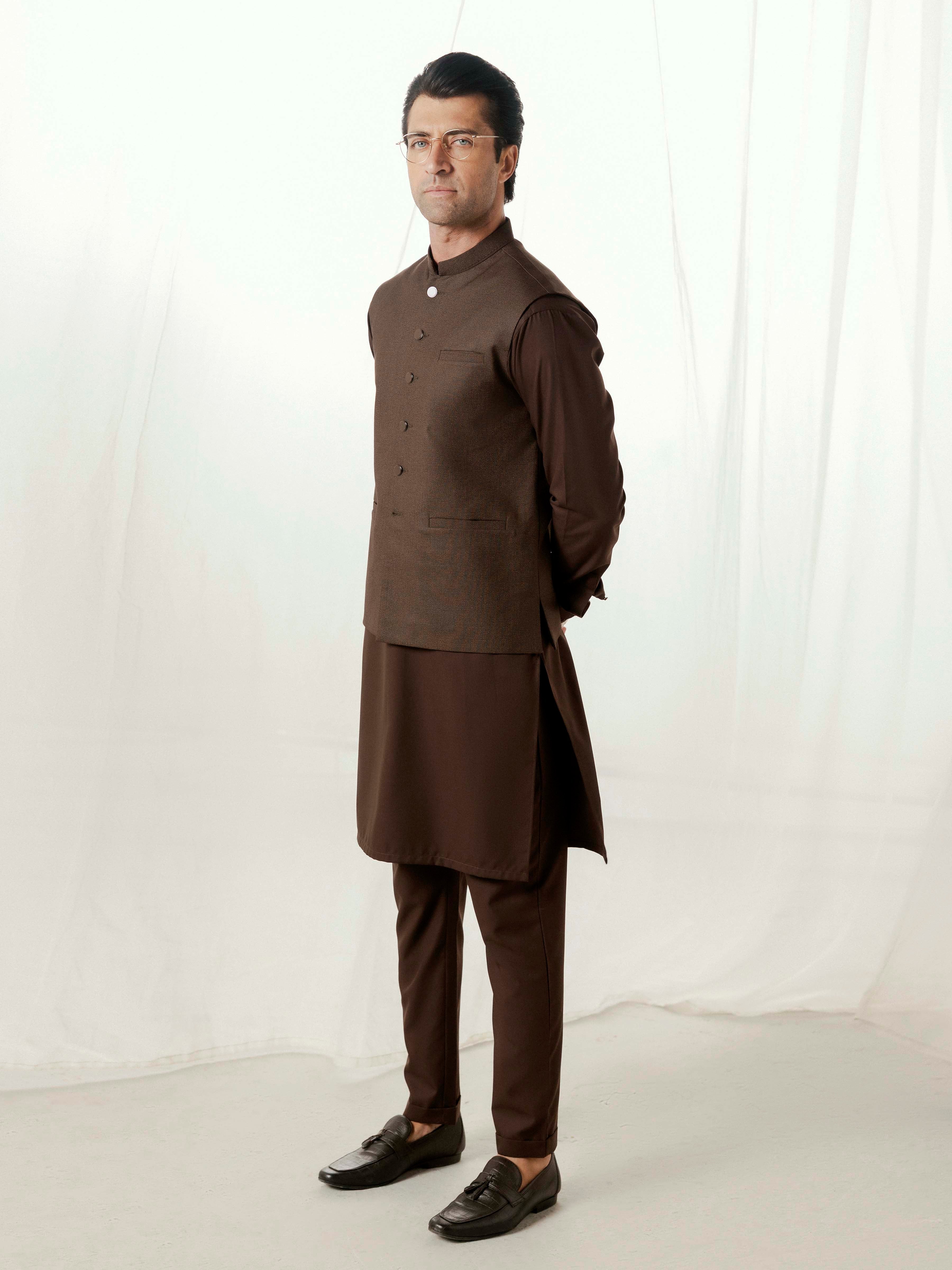 Men Waist Coat Plain EMTWCP5-35983 - Image 2