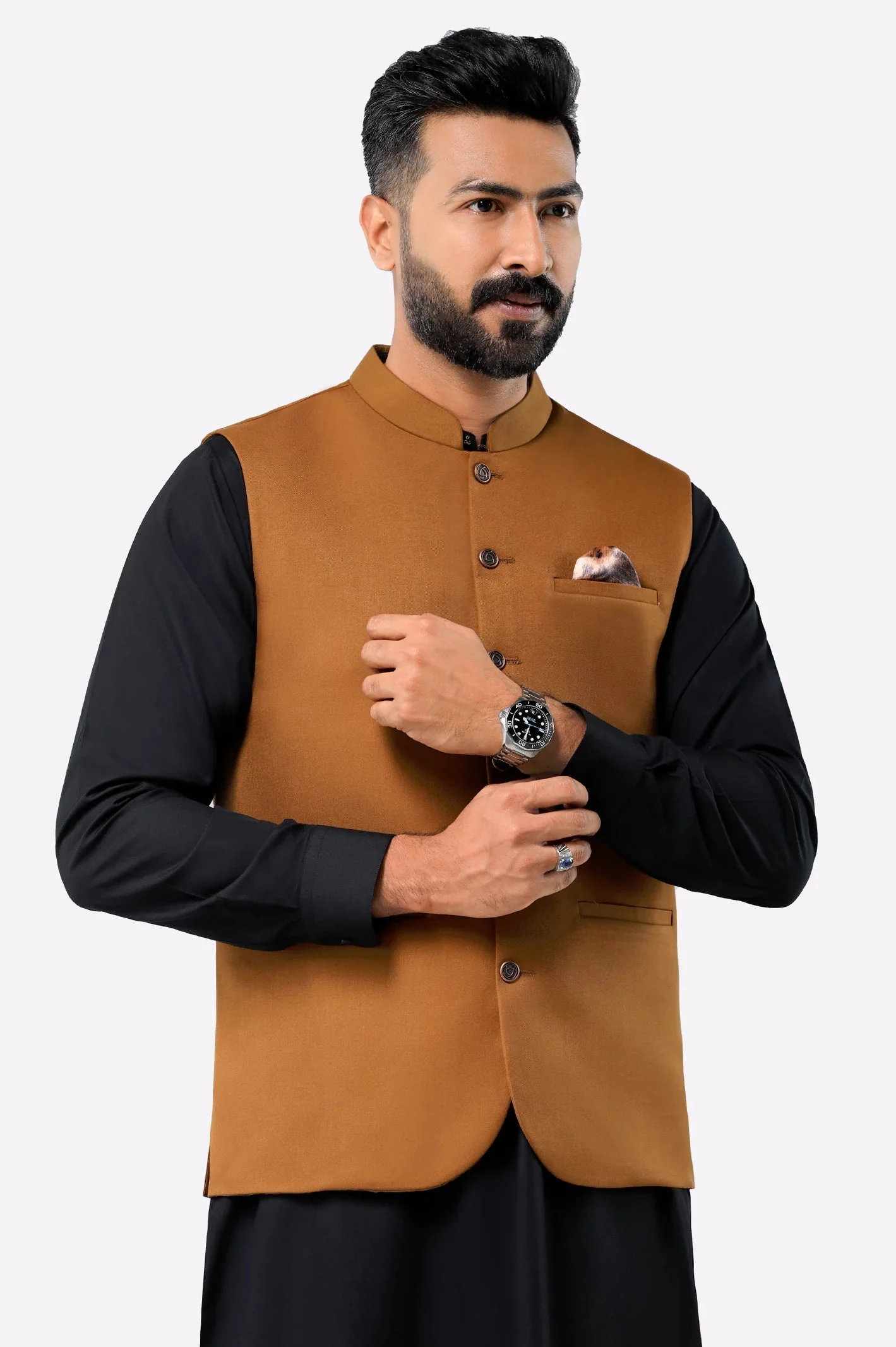 Men Waistcoat GA4053 Brown