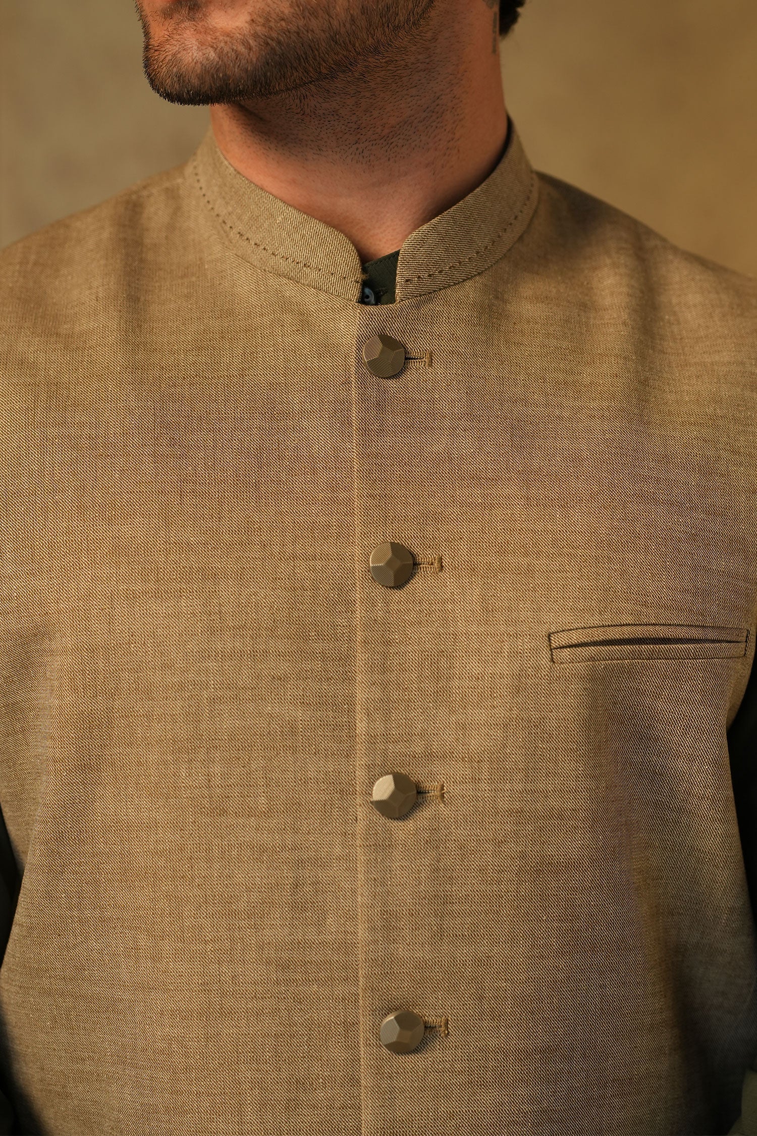 MENS BASIC WAISTCOAT - BROWN AWF2528 - Image 2