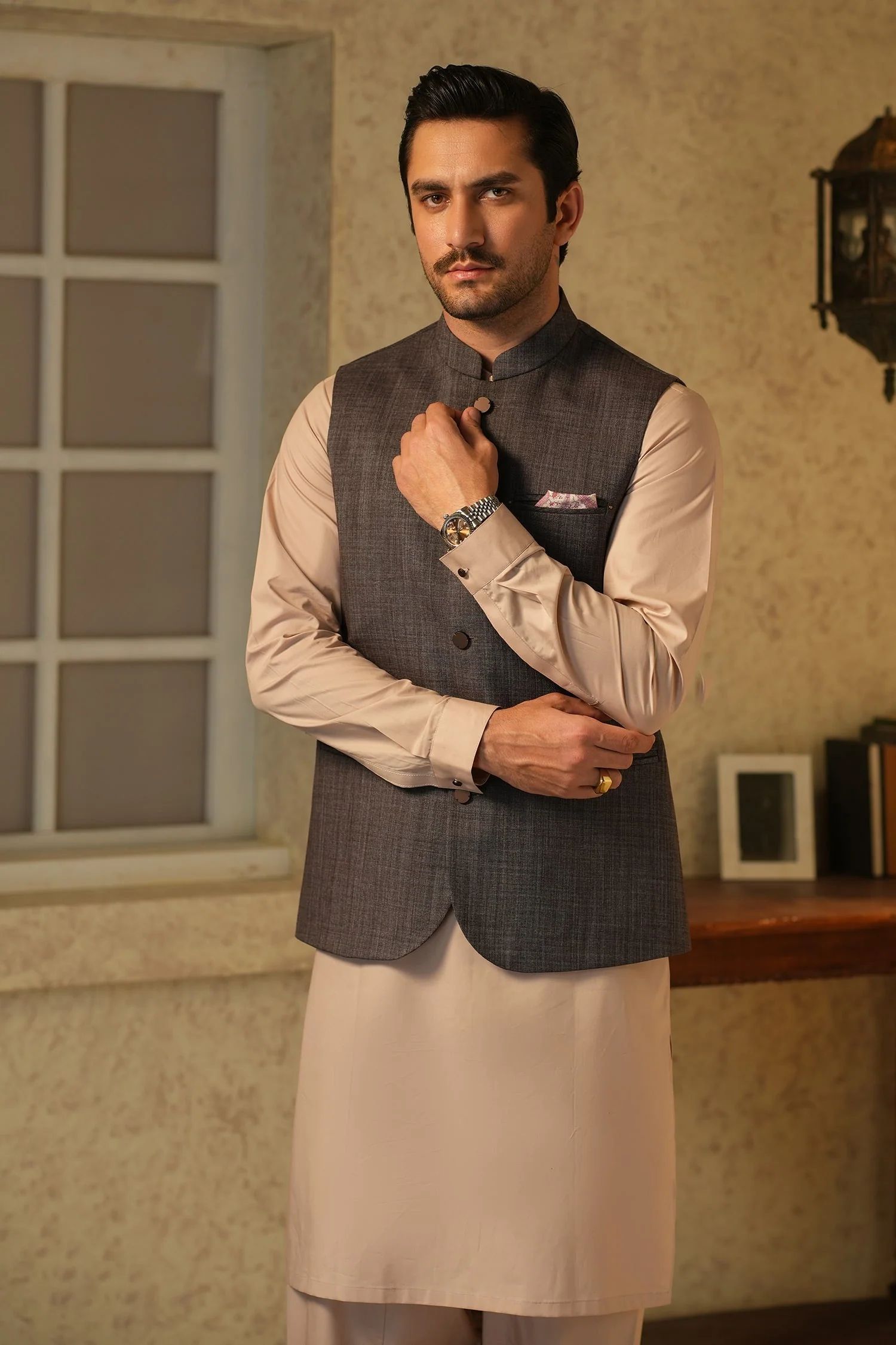 MENS BASIC WAISTCOAT - LAVENDER AWB2509