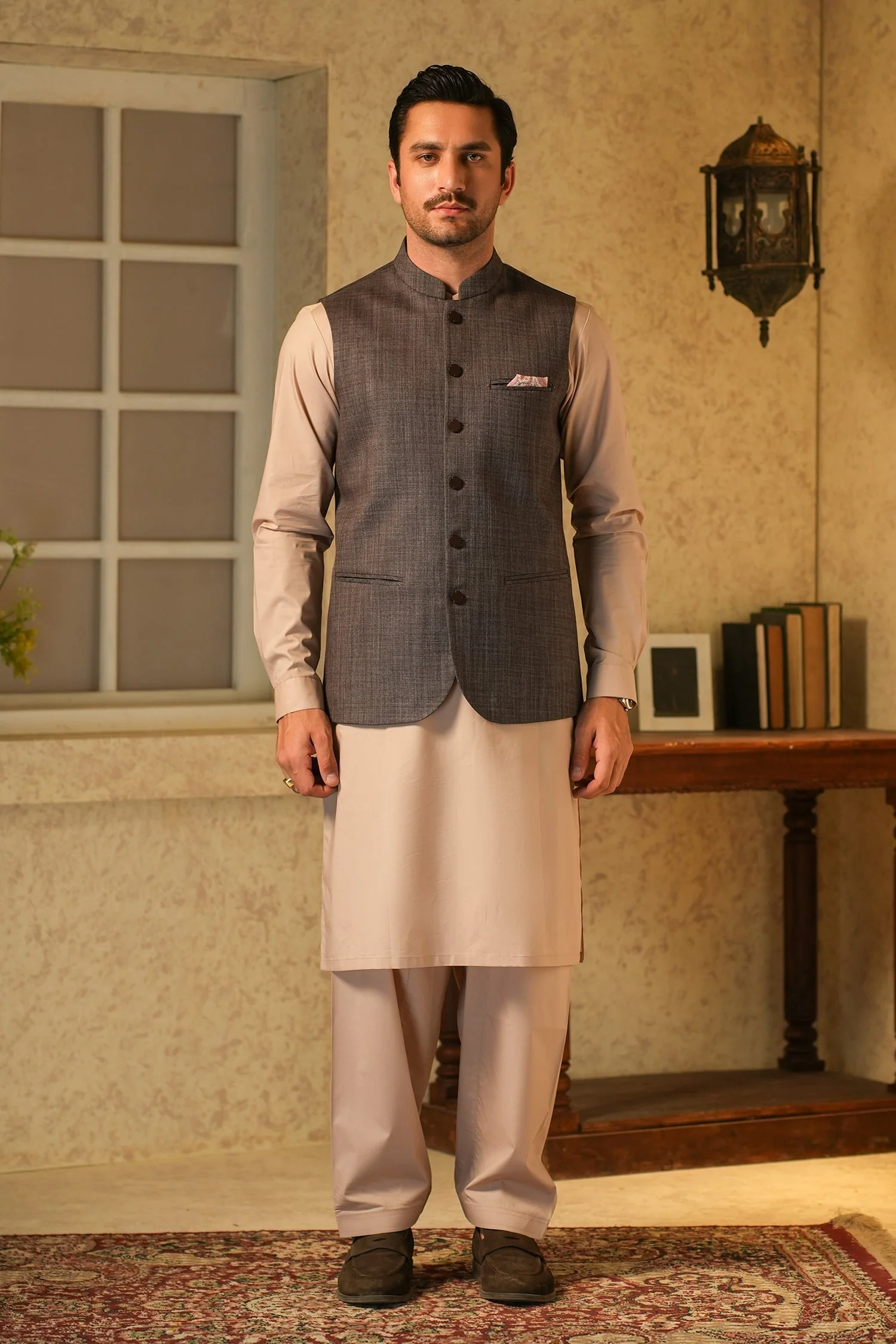 MENS BASIC WAISTCOAT - LAVENDER AWB2509 - Image 3