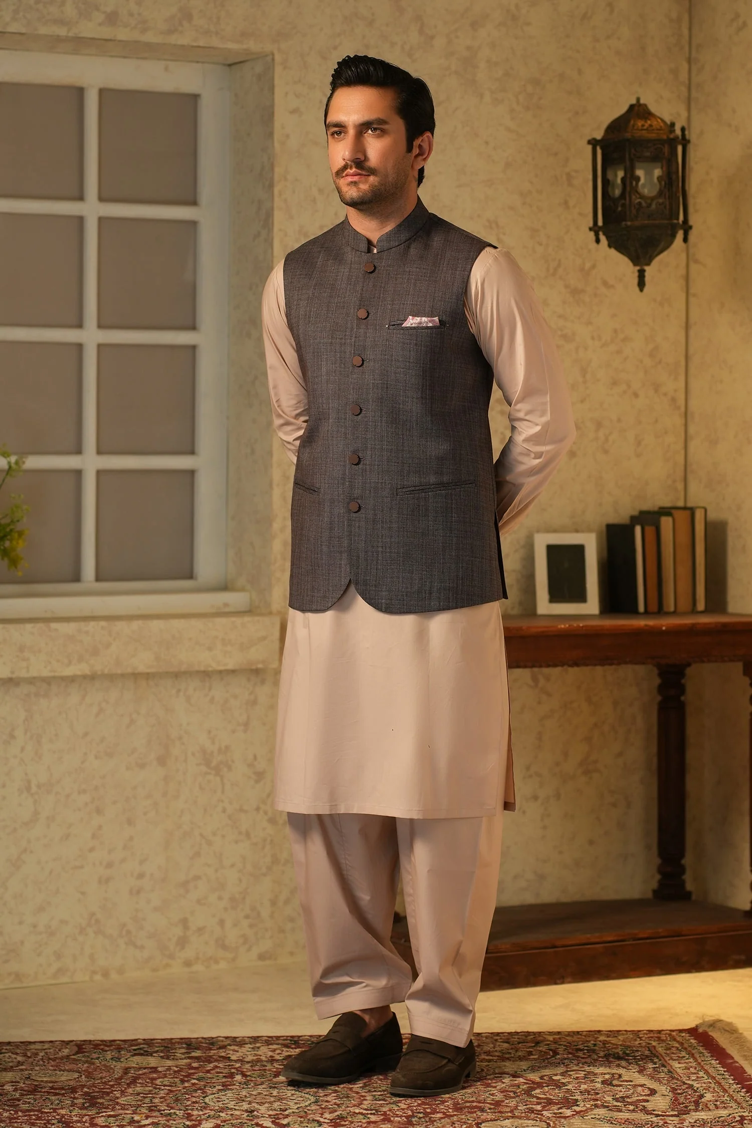 MENS BASIC WAISTCOAT - LAVENDER AWB2509 - Image 4