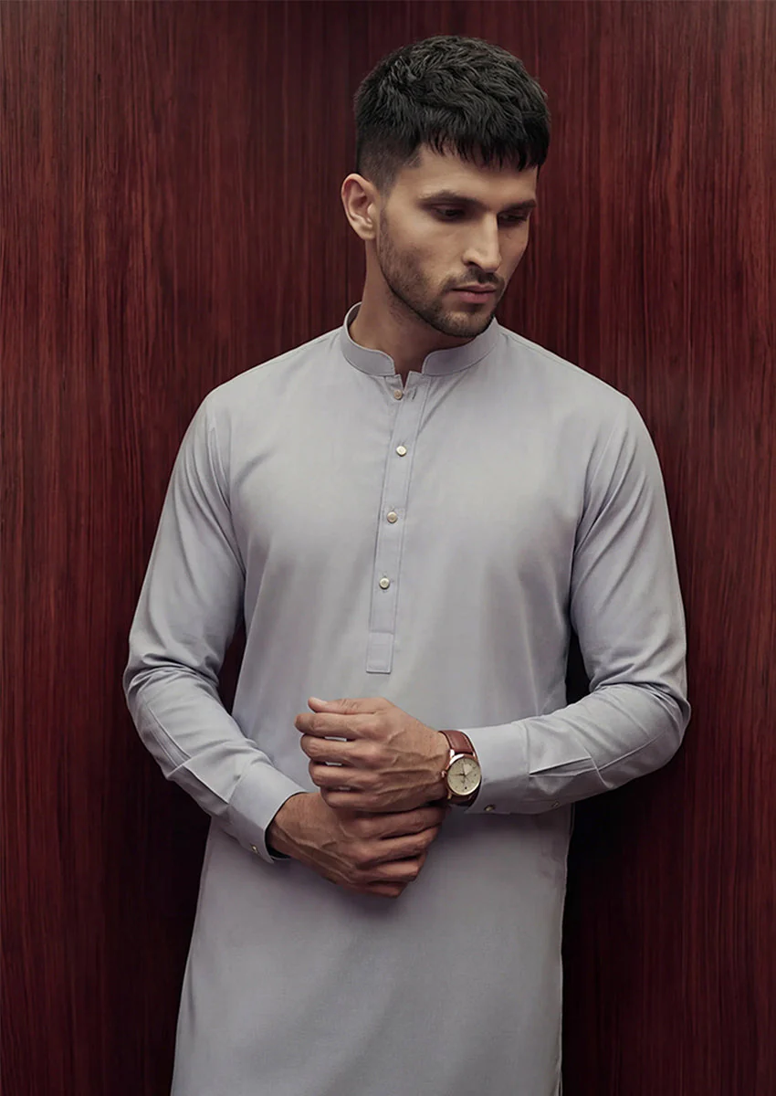 L-Blue-Blended-Kurta Trouser - (MP2PBBW25ADD14) Y(4)J(34) - Image 3