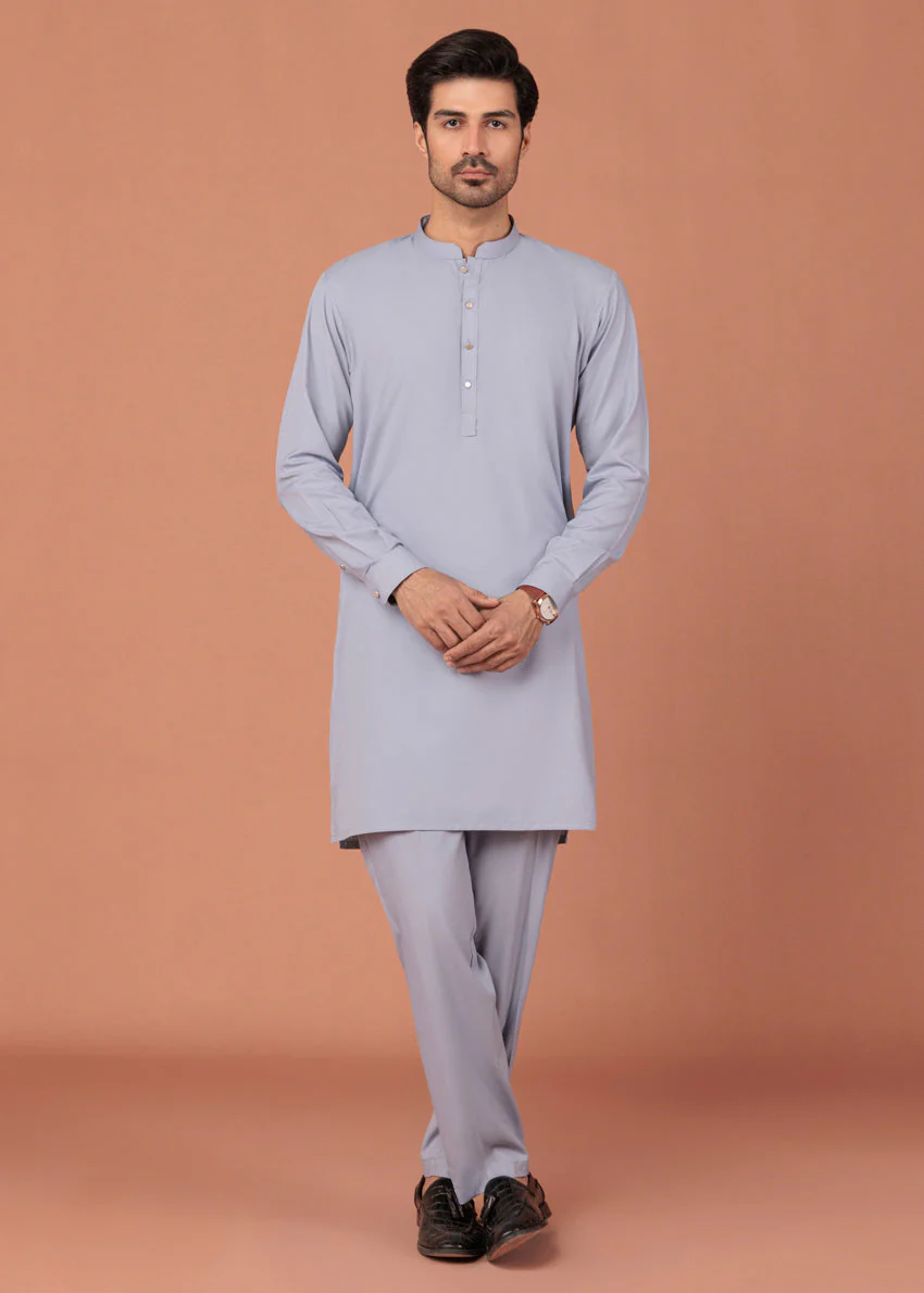 L-Blue-Blended-Kurta Trouser - (MP2PBBW25ADD14) Y(4)J(34) - Image 5
