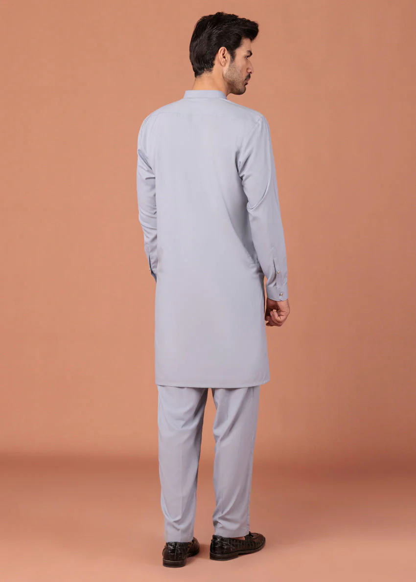 L-Blue-Blended-Kurta Trouser - (MP2PBBW25ADD14) Y(4)J(34) - Image 6
