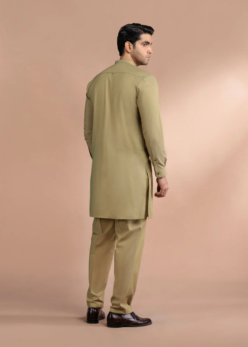 L-Olive-Cotton-Shalwar Suit - (MP2PBBW25BM10N18) Y-1J(33) - Image 6