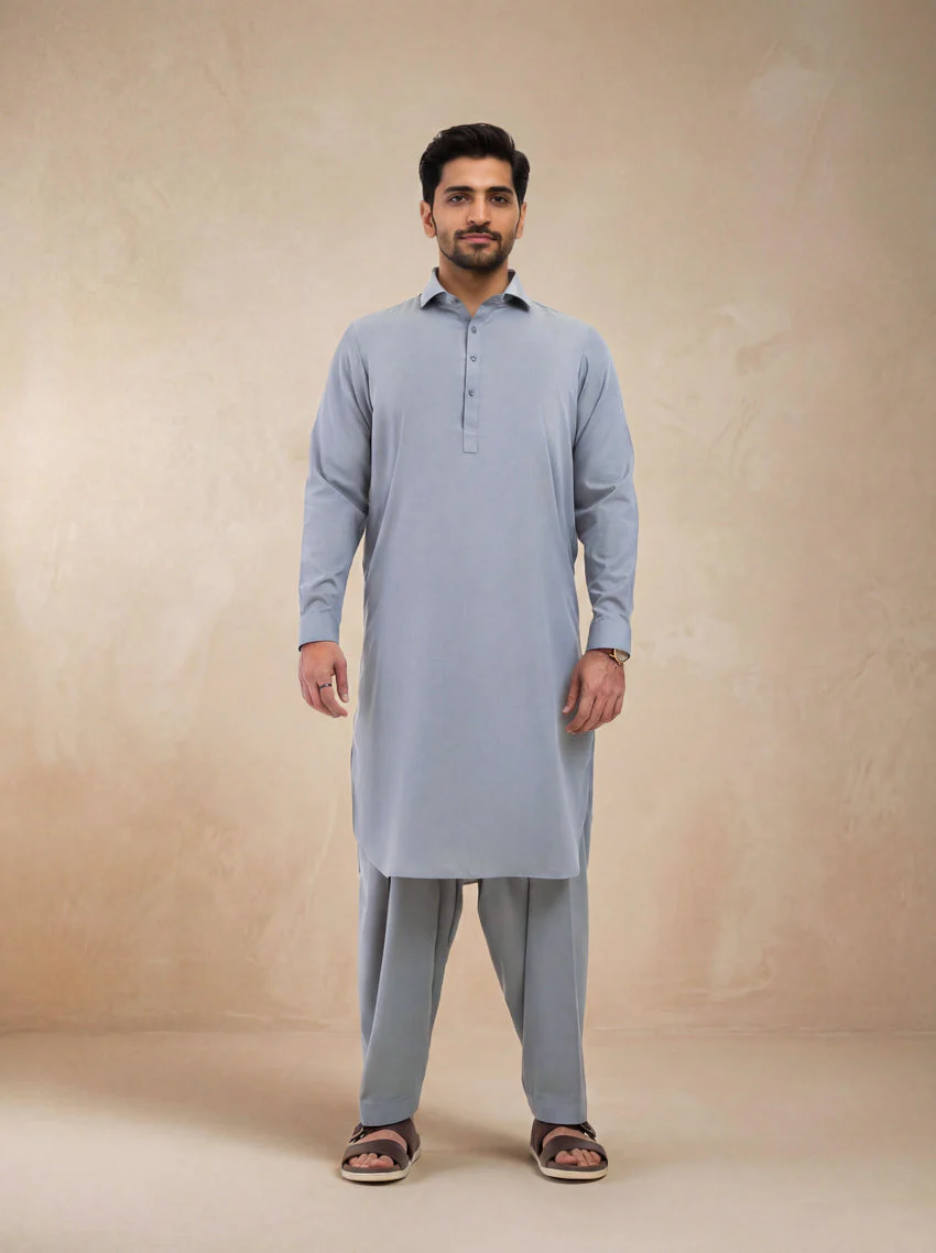 Grey-Blended-Shalwar Suit - (MP2PSBS26BM5J3) y-3 J(12)