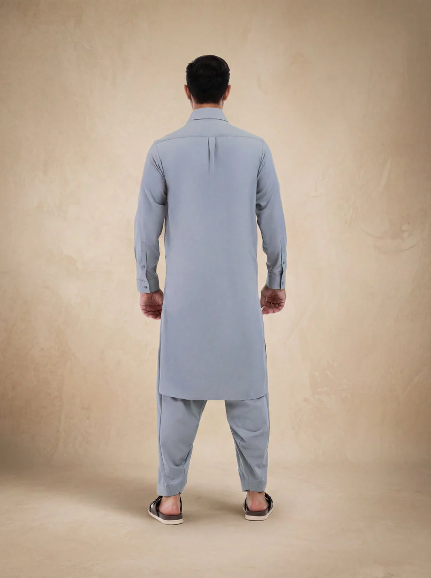 Grey-Blended-Shalwar Suit - (MP2PSBS26BM5J3) y-3 J(12) - Image 2