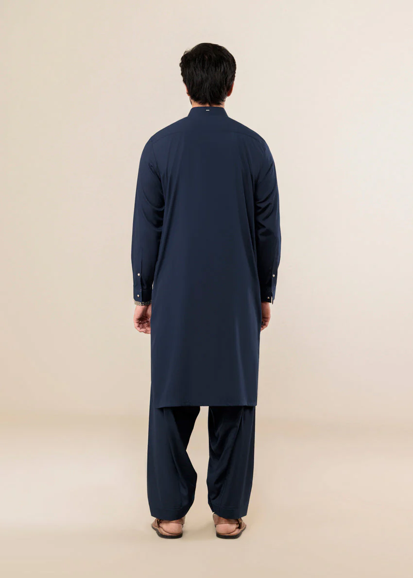 Navy-Blended-Shalwar Suit - (MP2PSBS26BM5J4) J(48) y(b44) - Image 2