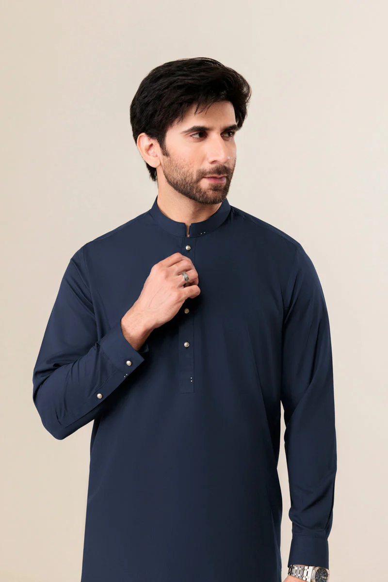 Navy-Blended-Shalwar Suit - (MP2PSBS26BM5J4) J(48) y(b44) - Image 3
