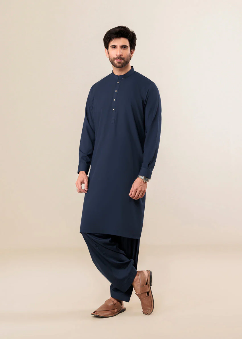 Navy-Blended-Shalwar Suit - (MP2PSBS26BM5J4) J(48) y(b44) - Image 4