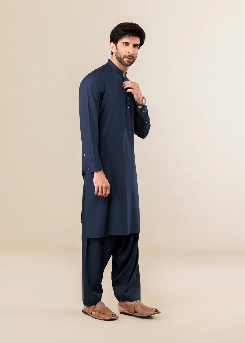 Navy-Blended-Shalwar Suit - (MP2PSBS26BM5J4) J(48) y(b44) - Image 5