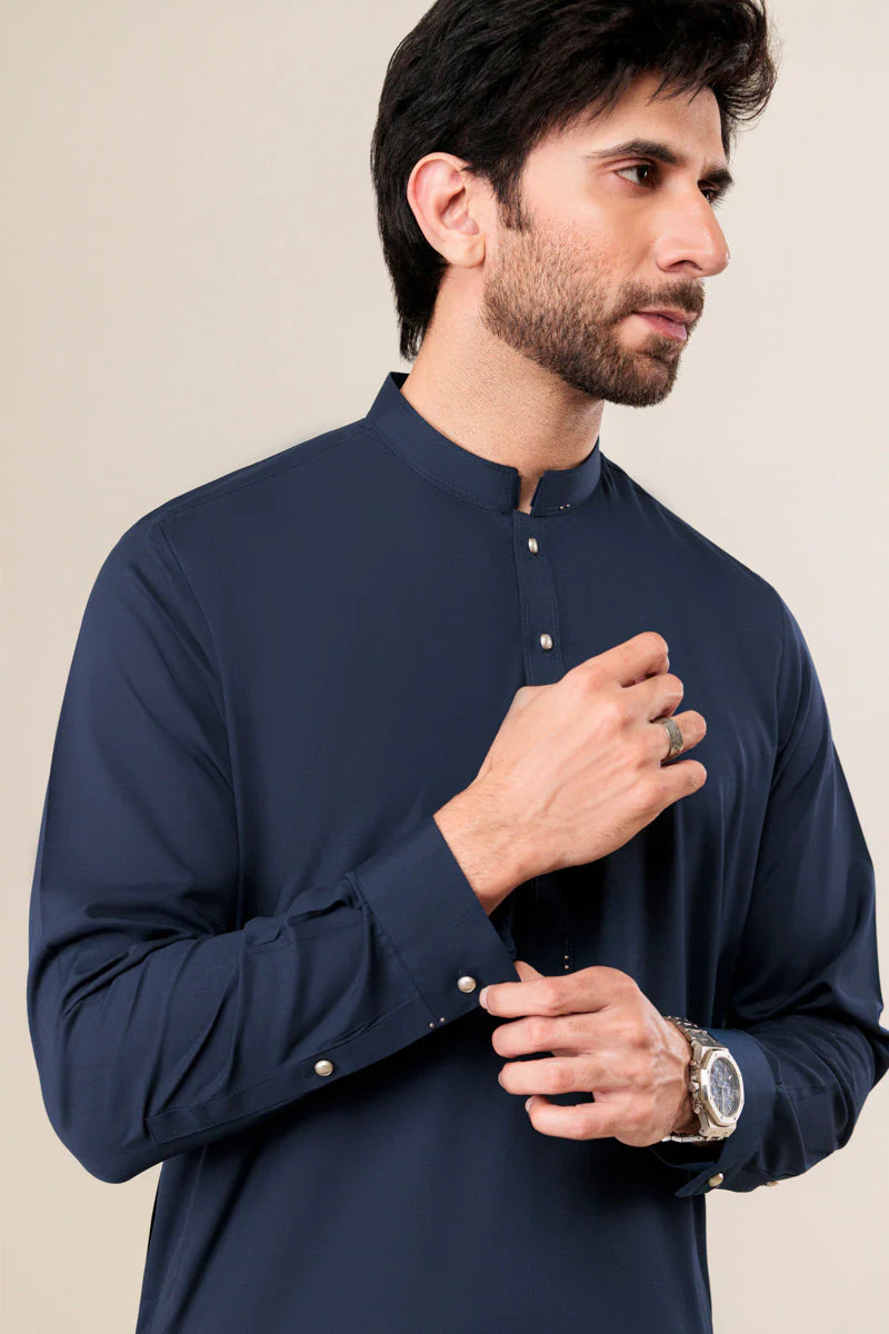 Navy-Blended-Shalwar Suit - (MP2PSBS26BM5J4) J(48) y(b44) - Image 6