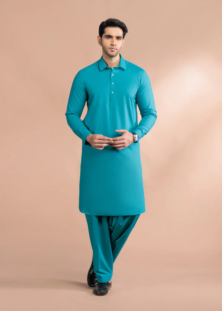 T-Green-Blended-Shalwar Suit - (MP2PSBW25ADJ6) Y (6) J(17)