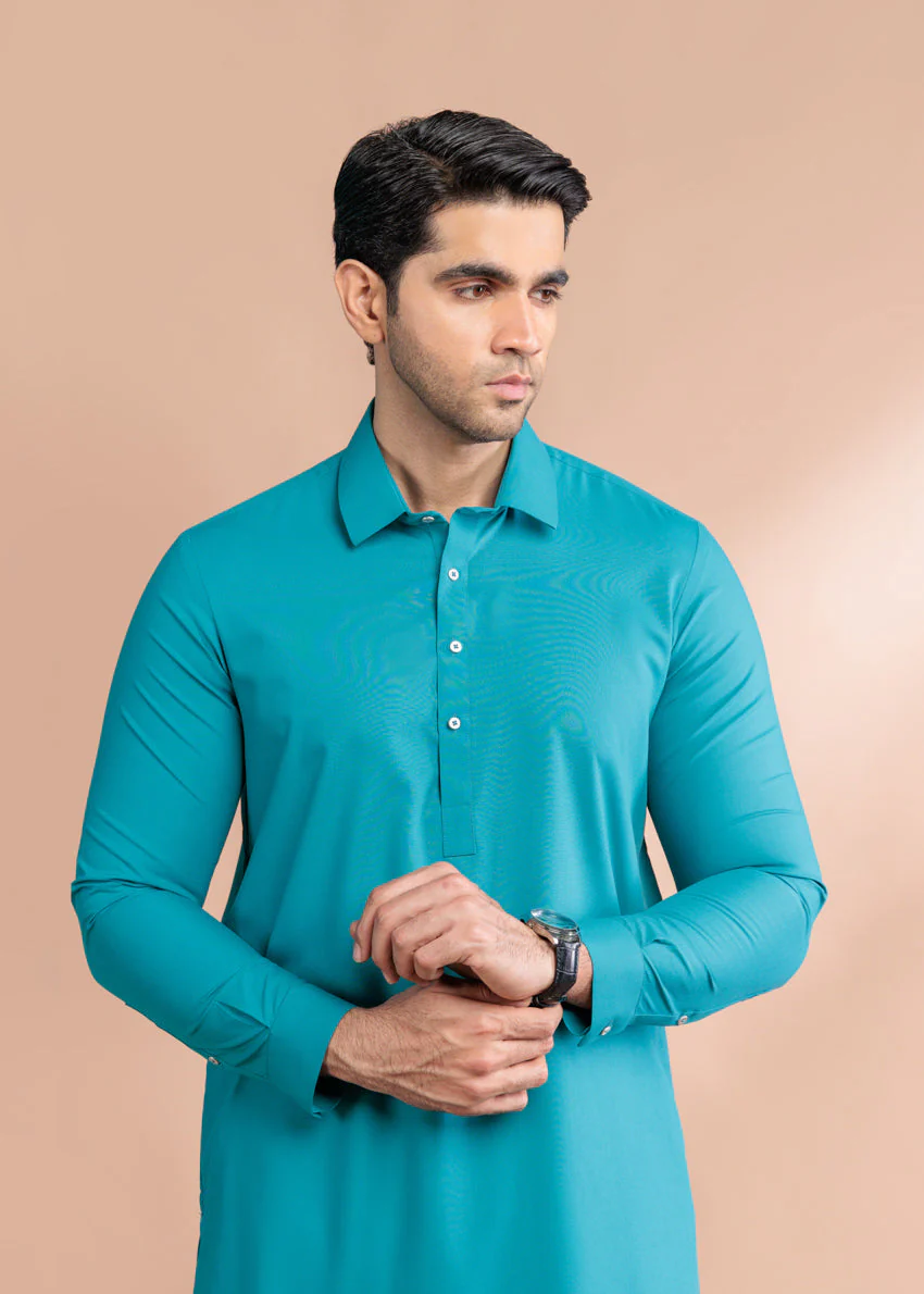 T-Green-Blended-Shalwar Suit - (MP2PSBW25ADJ6) Y (6) J(17) - Image 3