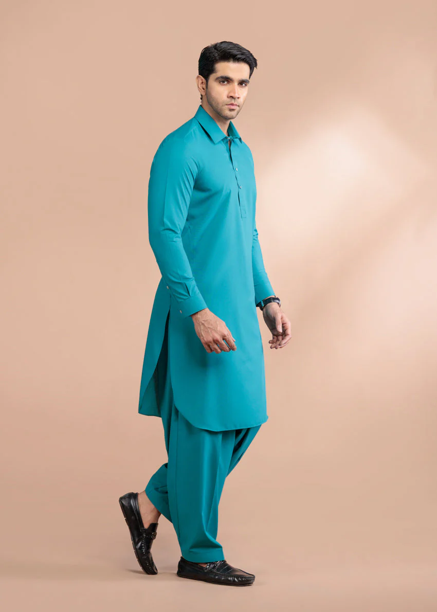 T-Green-Blended-Shalwar Suit - (MP2PSBW25ADJ6) Y (6) J(17) - Image 4