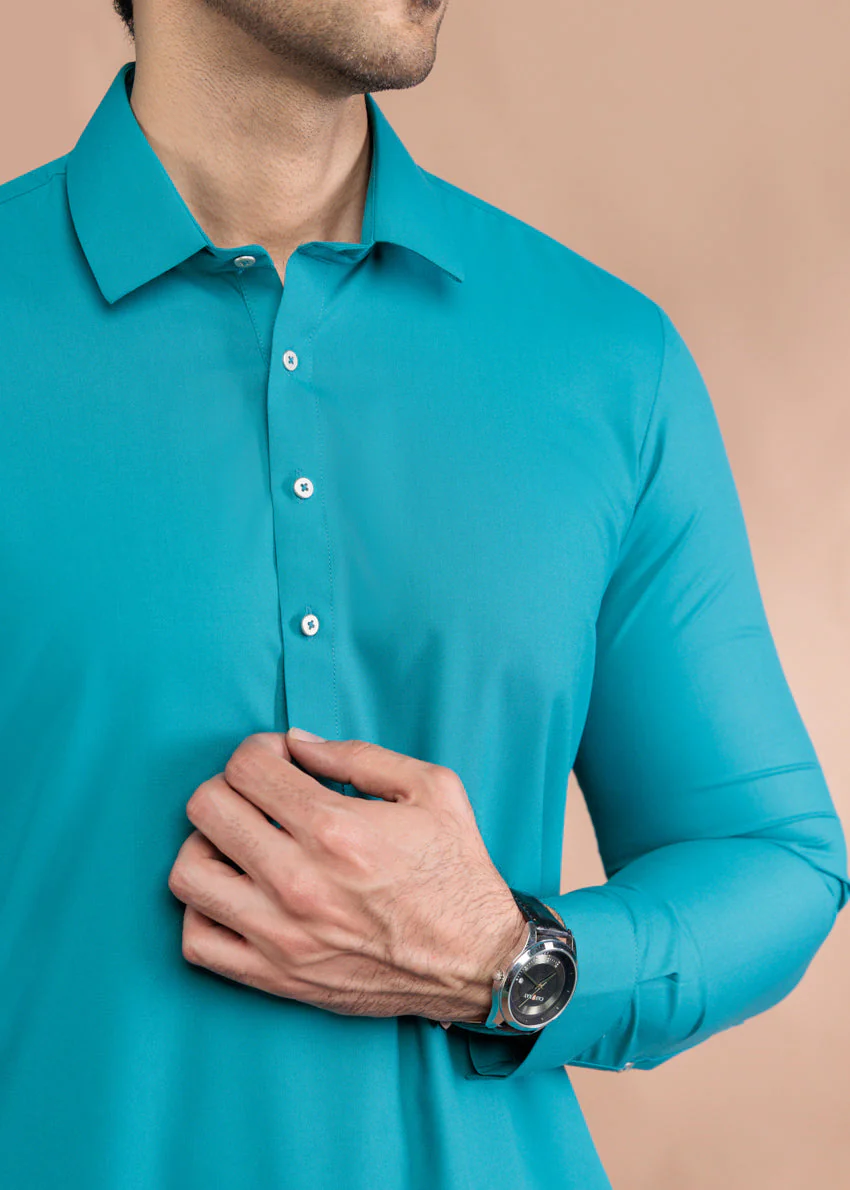 T-Green-Blended-Shalwar Suit - (MP2PSBW25ADJ6) Y (6) J(17) - Image 6