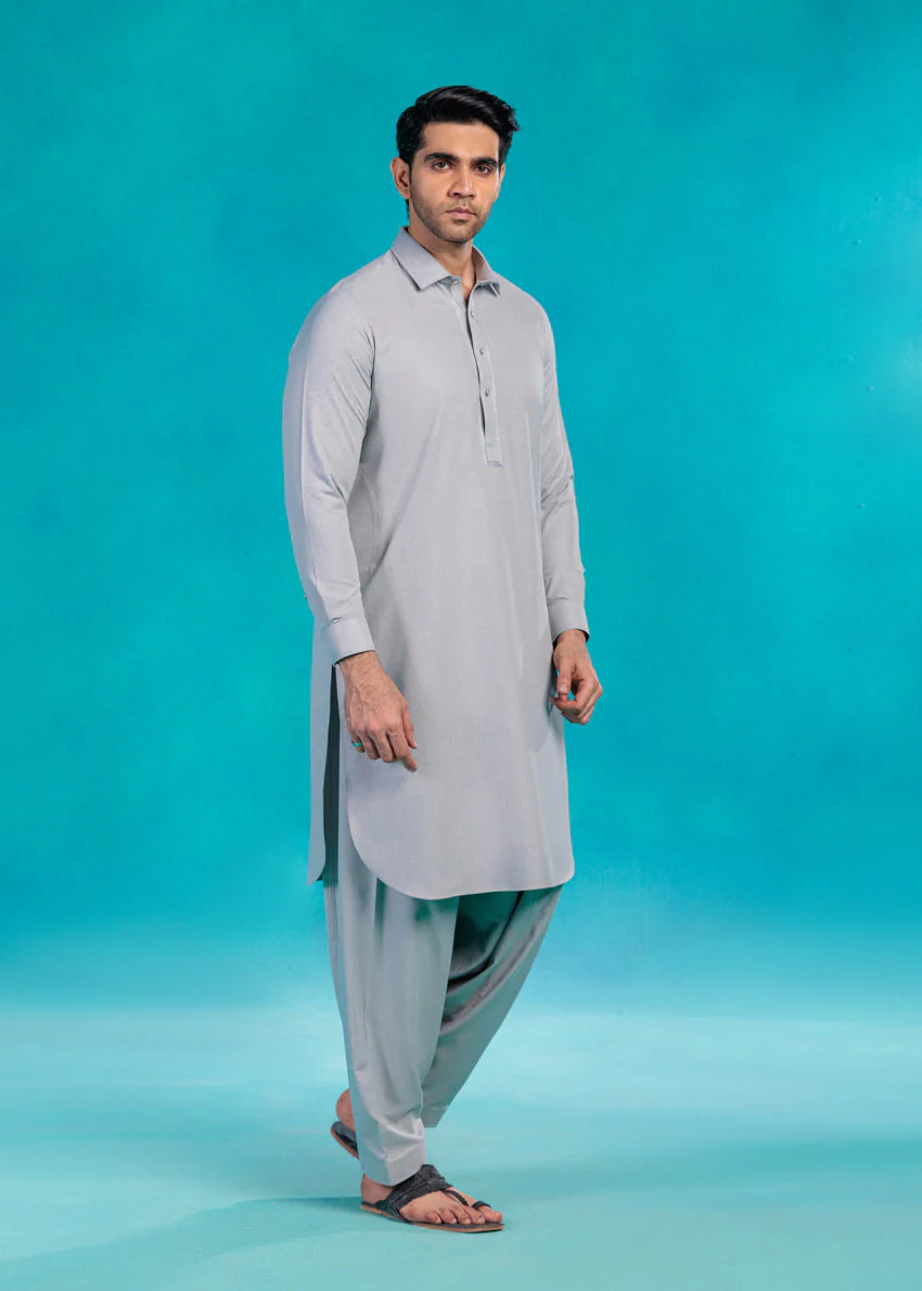 L-Grey-Blended-Shalwar Suit - (MP2PSBW25BM11D7) Y(B19) J(33) - Image 4