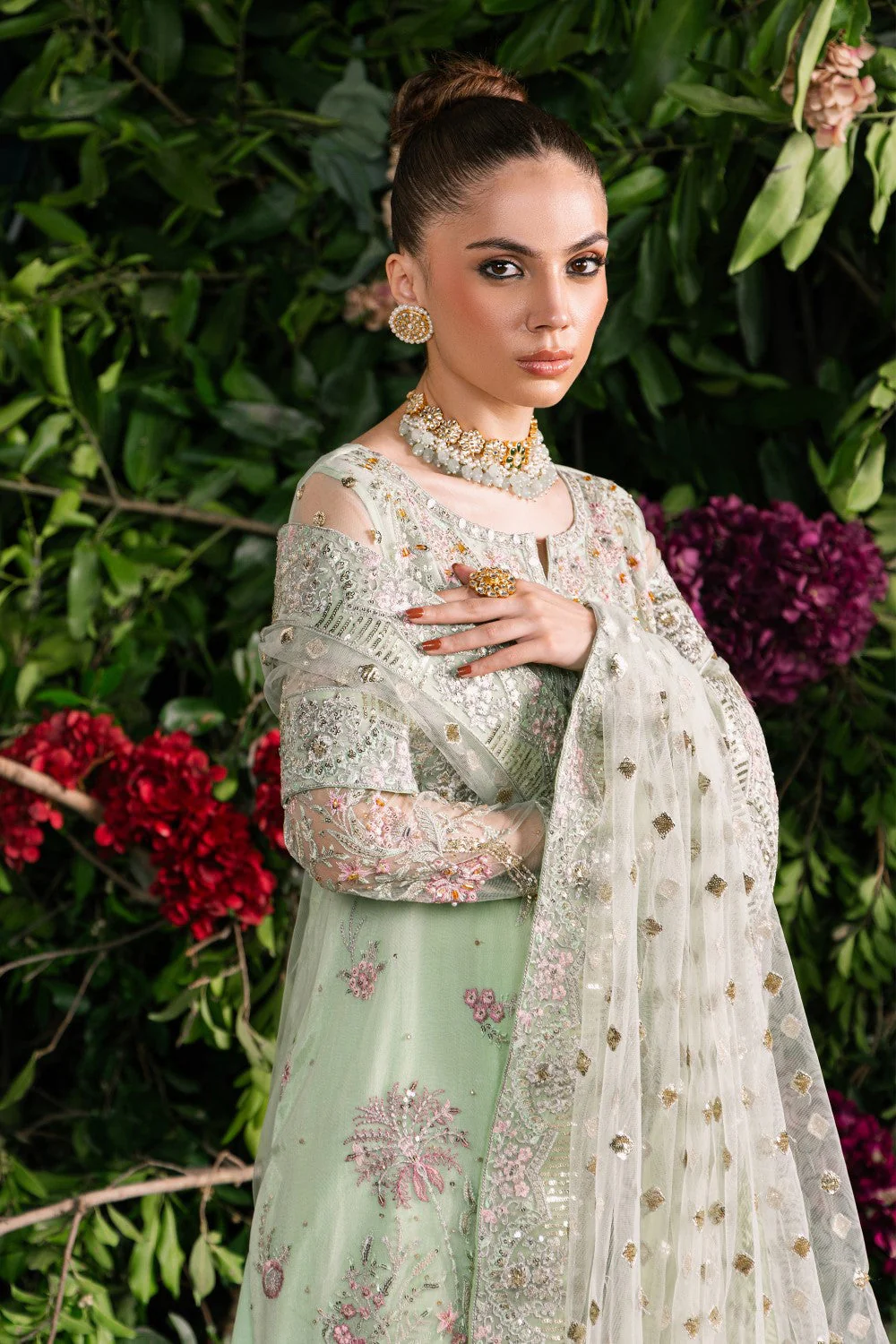 Festive Stitched Organza 3 Piece MS4S084 J(84) - Image 2