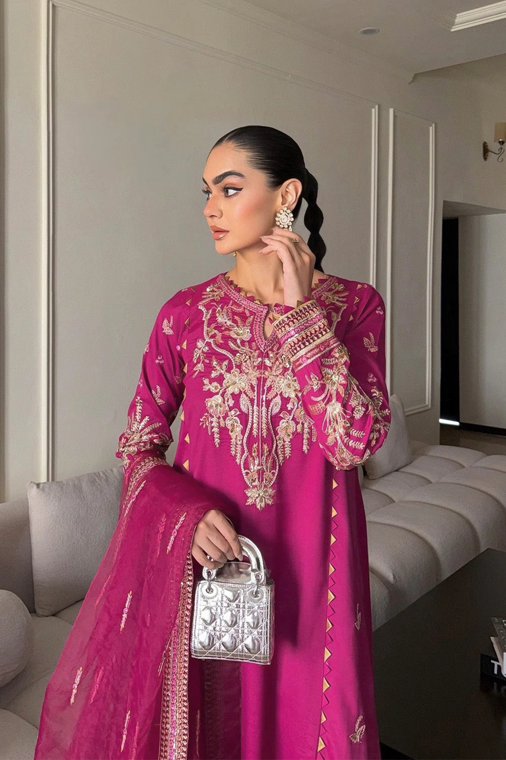 Festive Stitched Katan Silk 3 Piece MS50319 JF(14) - Image 3