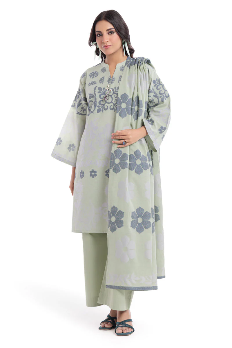 Mt-Green-Jacquard-3 Piece (WP3PSBW25B9O55) (Y-122) J(FW1) y (122)