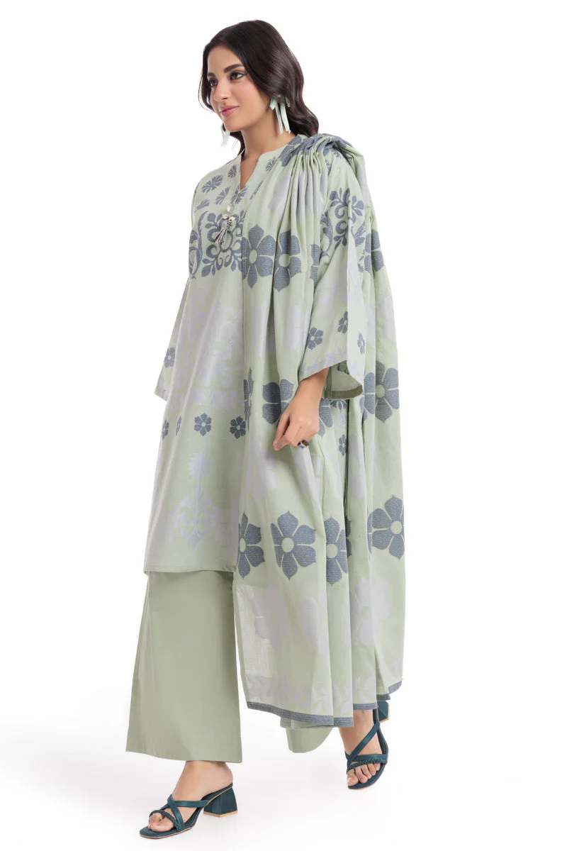 Mt-Green-Jacquard-3 Piece (WP3PSBW25B9O55) (Y-122) J(FW1) y (122) - Image 3