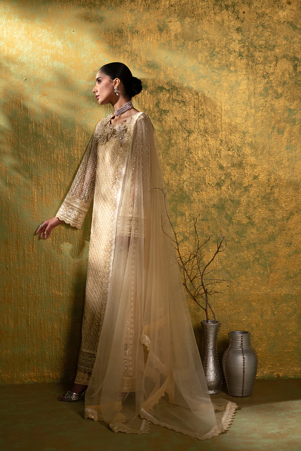 Festive Stitched Bareeze Net 3 Piece MWS6293 J(83) - Image 2