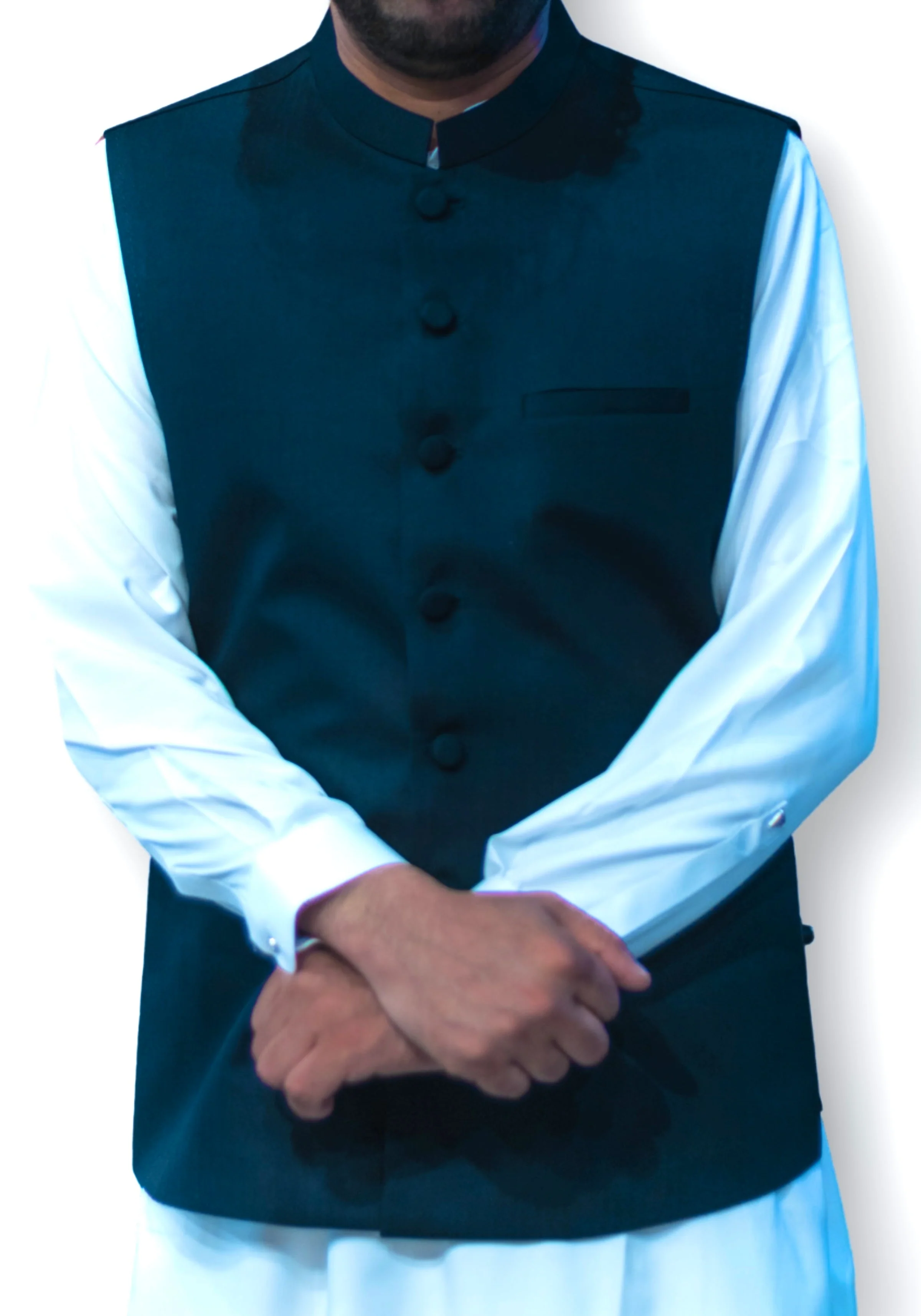 N-BLUE-WAIST COAT (BWR-557)