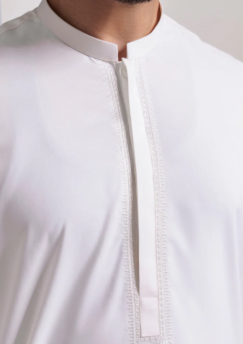O-White-Blended-Shalwar Suit - (M25SSE2059) Y-F-16 J(48) - Image 4