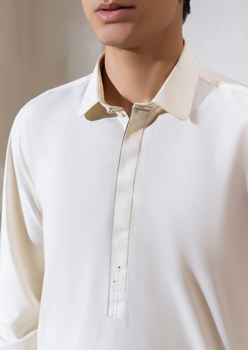 O-White-Blended-Shalwar Suit - (M25SSS2010) NY(B-3) NJ (52) - Image 5