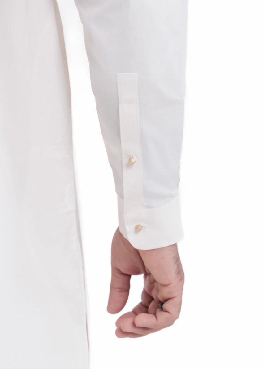 O-White-Cotton-Shalwar Suit - (MPS25SSS2054) F-1 - Image 5