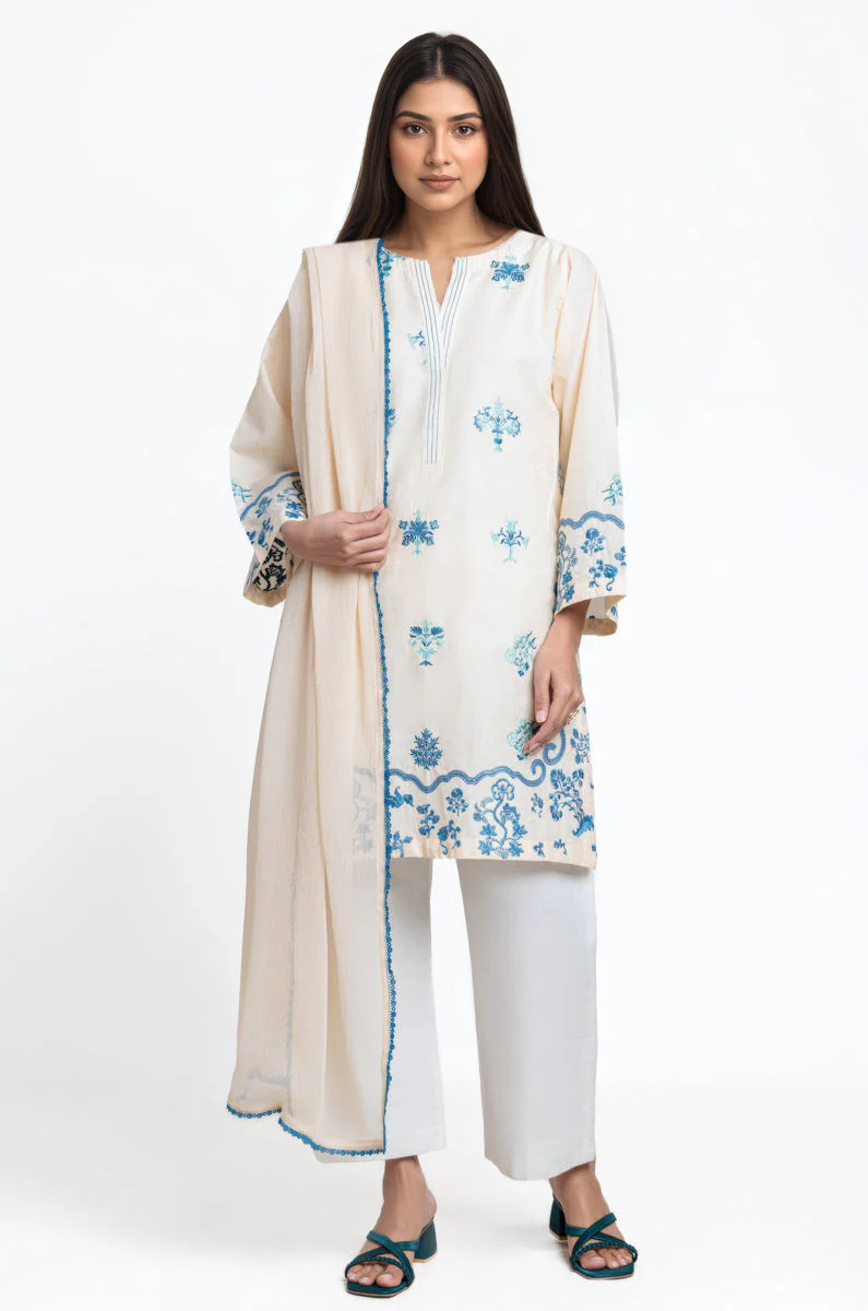 O-White-Jacquard-2 Piece-(WPSDSSW25S9O8) J(FW2) (Y-128)